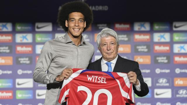 Axel Witsel, durante su presentación con el Atlético de Madrid