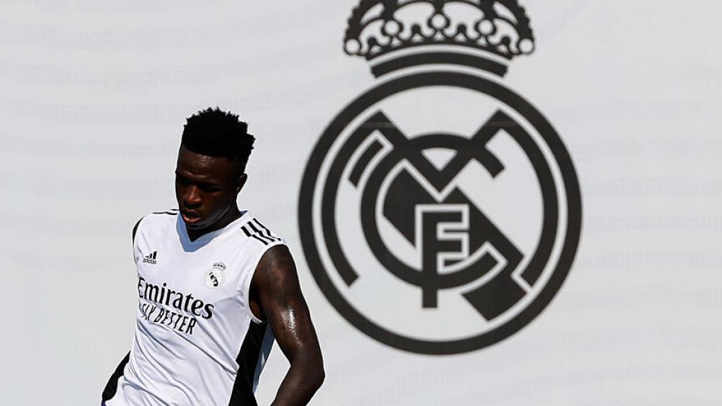 Vinicius Júnior, en un entrenamiento del Real Madrid