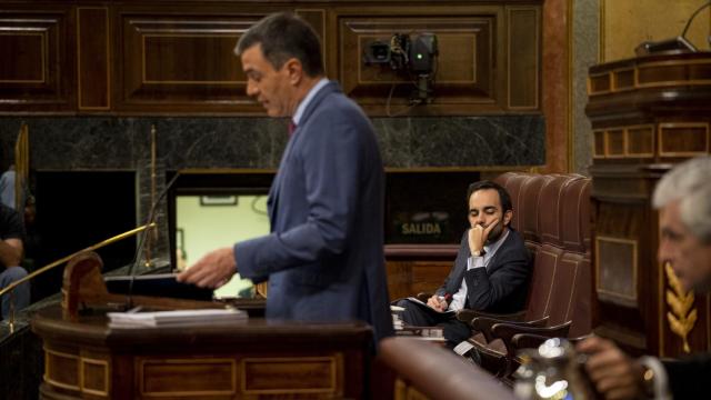 Pedro Sánchez, durante el Debate sobre el estado de la Nación.