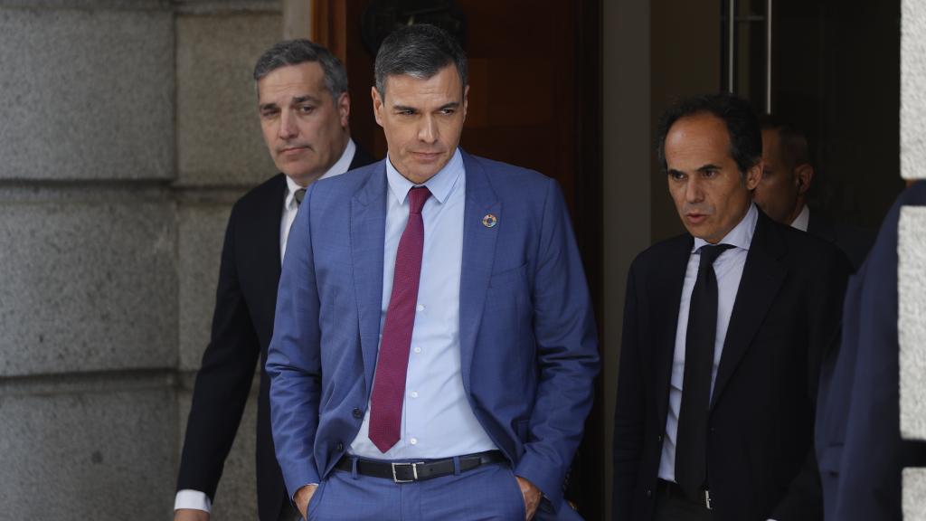 Pedro Sánchez, presidente del Gobierno, sale del Congreso tras el Debate sobre el estado de la Nación.