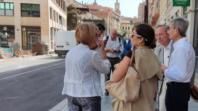 Rafael Moneo, junto a José Luis López y la concejala Gemma del Corral.