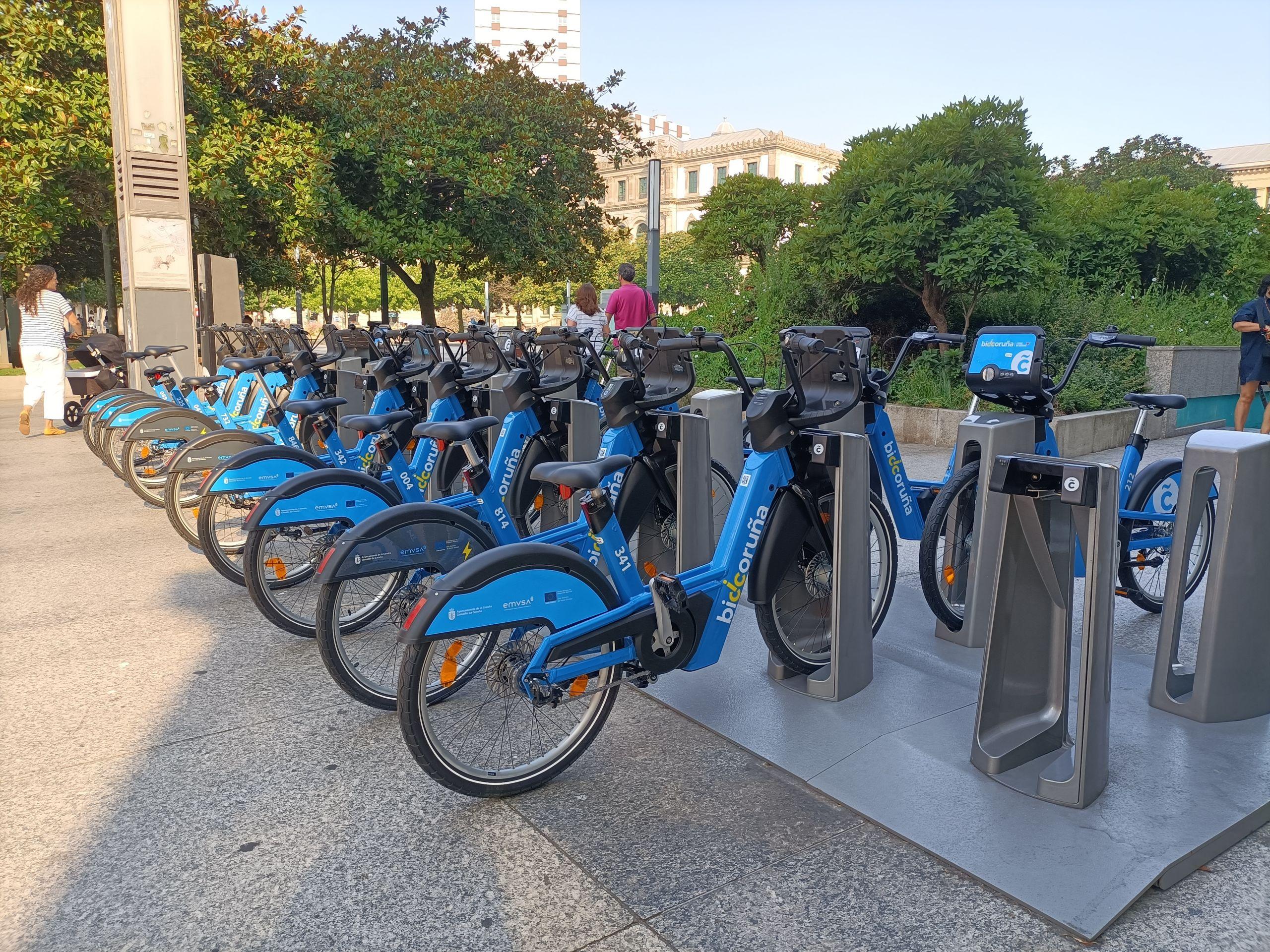 Estación de bicicoruña en la plaza de Pontevedra.