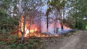 Imagen del incendio de Gondomar (Pontevedra).