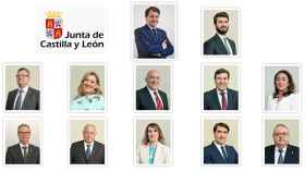 Presidente, vicepresidente y consejeros de la Junta de Castilla y León.