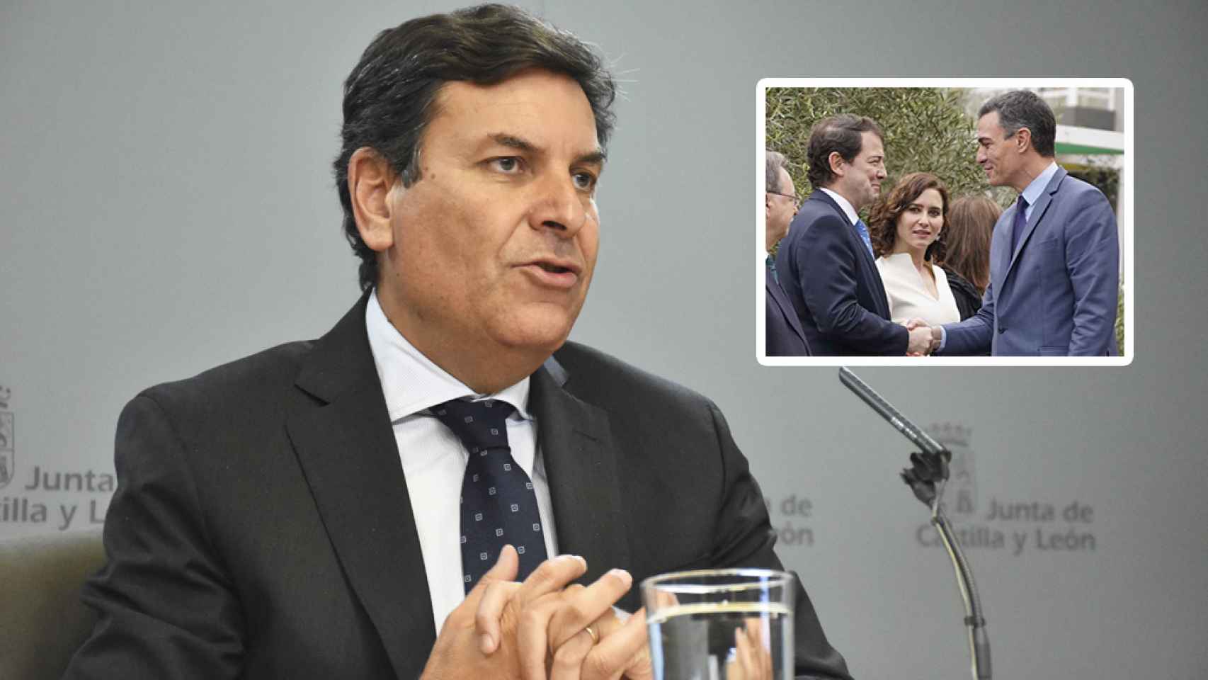 Carlos Fernández Carriedo, portavoz de la Junta, anuncia las peticiones que Mañueco llevará a la reunión con Sánchez