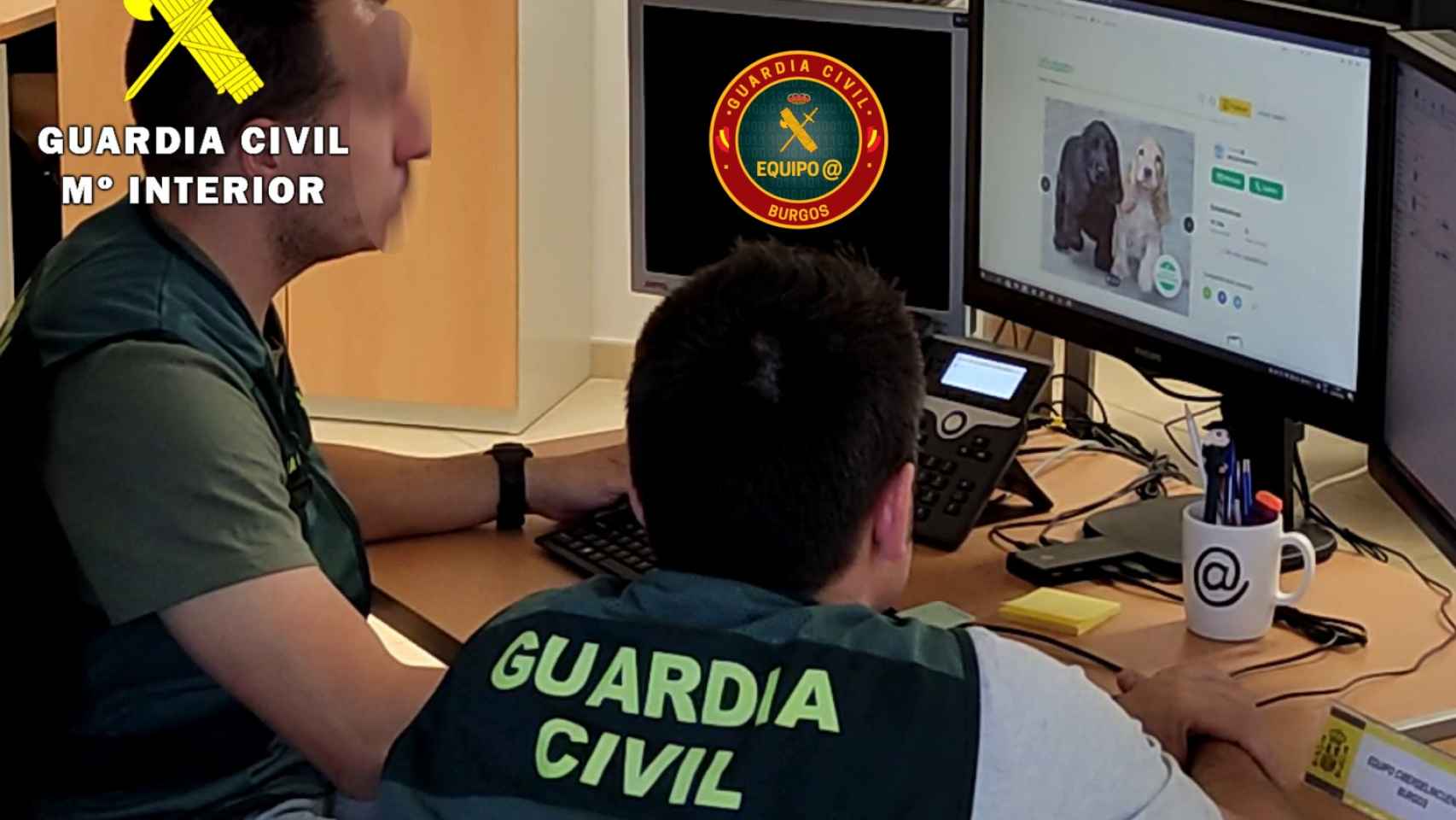 Foto de la Guardia Civil investigando la Operación Dogsman