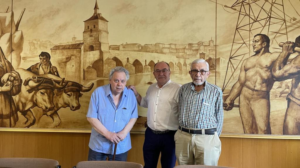Tomás Crespo y Antonio Pedrero visitaron la obra en la Cámara de Comercio