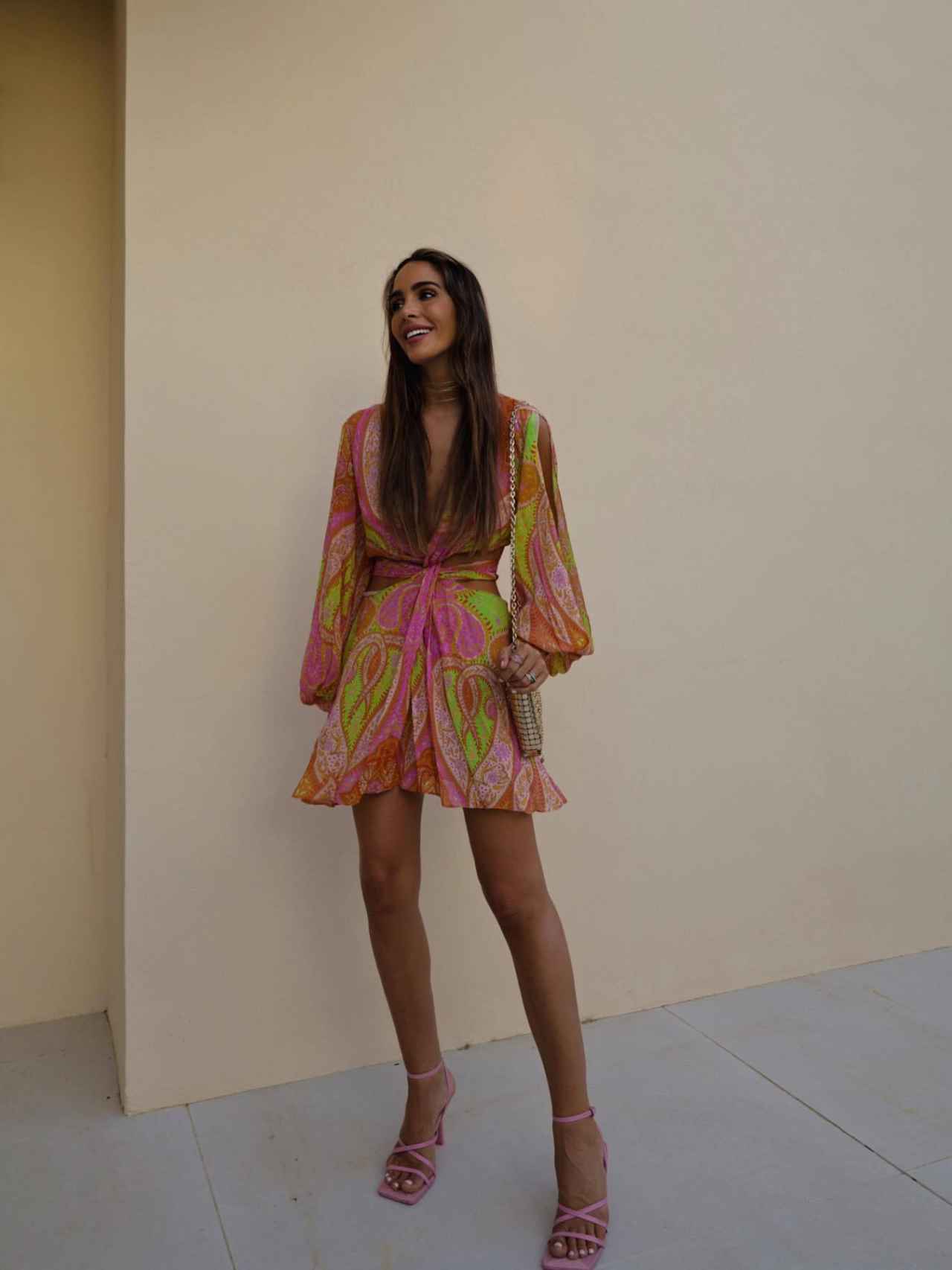 Rocío Osorno con vestido de la firma Zara.