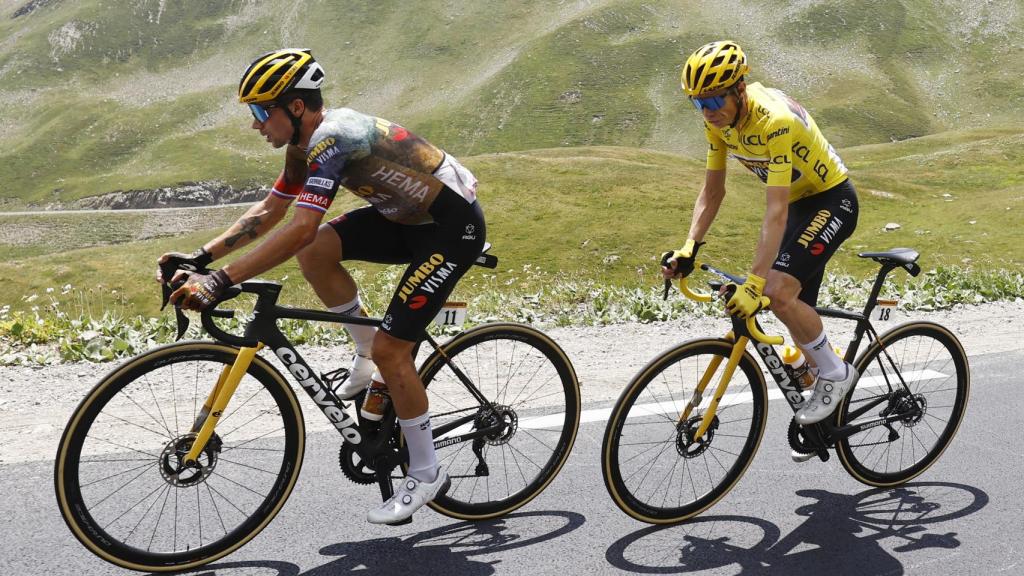 Primoz Roglic y Jonas Vingegard.