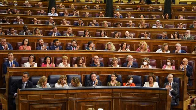 Bancada del PSOE durante el Debate sobre el Estado de la Nación.