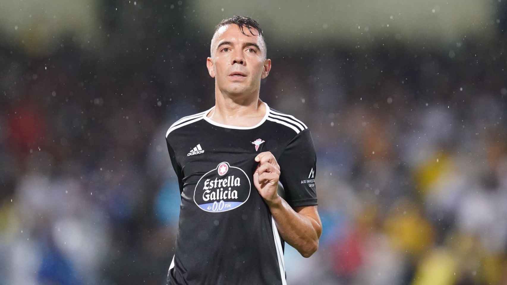 Iago Aspas en el partido de pretemporada contra los Pumas.