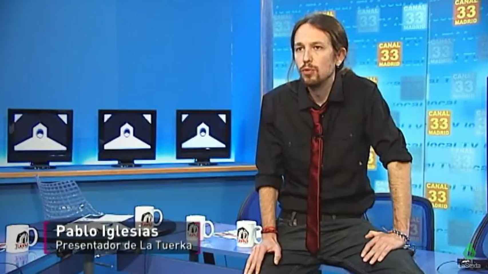 Pablo Iglesias, durante su primera intervención en laSexta (noviembre de 2012).