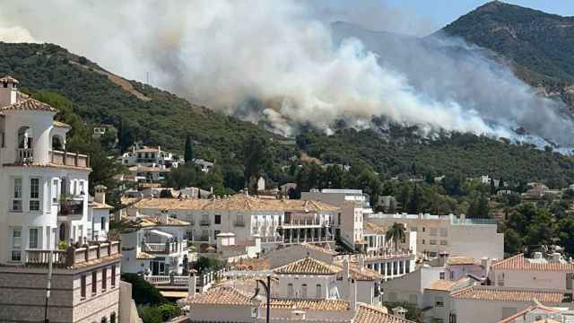 Imagen del incendio en la Sierra de Mijas.