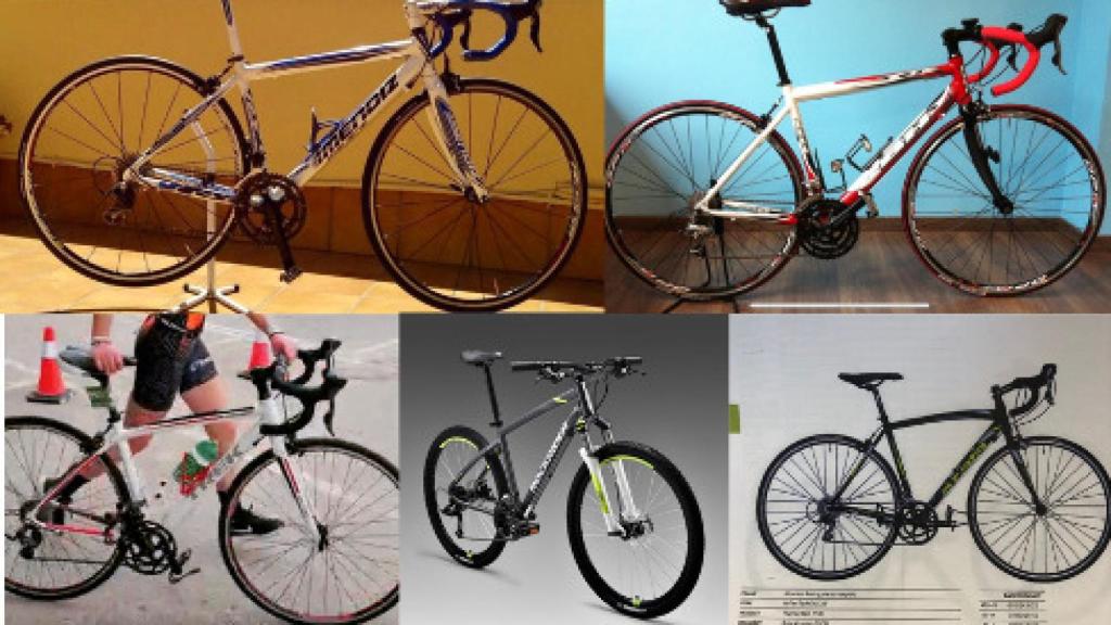 Cuatro de las bicicletas robadas la madrugada del martes al miércoles en el polideportivo de Arroyo de la Miel (Málaga)