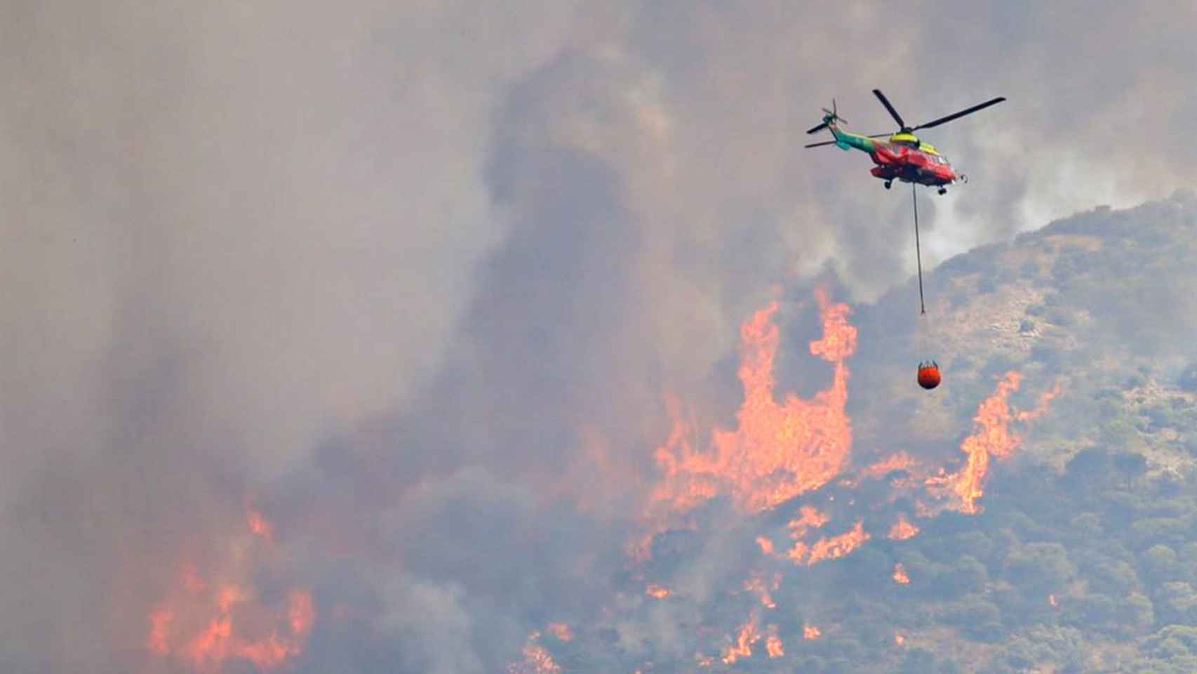 Una imagen del incendio en la Sierra de Mijas.