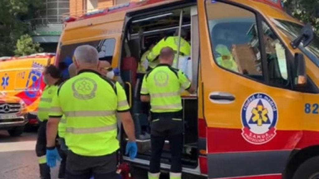 Emergencias Madrid atiende al trabajador de limpieza que sufrió un golpe de calor