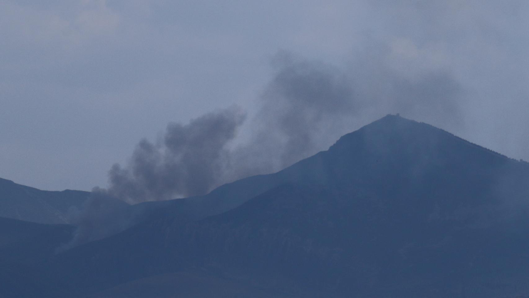 Incendio en el monte Aquiana (León)