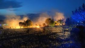 Incendio en el parque de las Contiendas de Valladolid