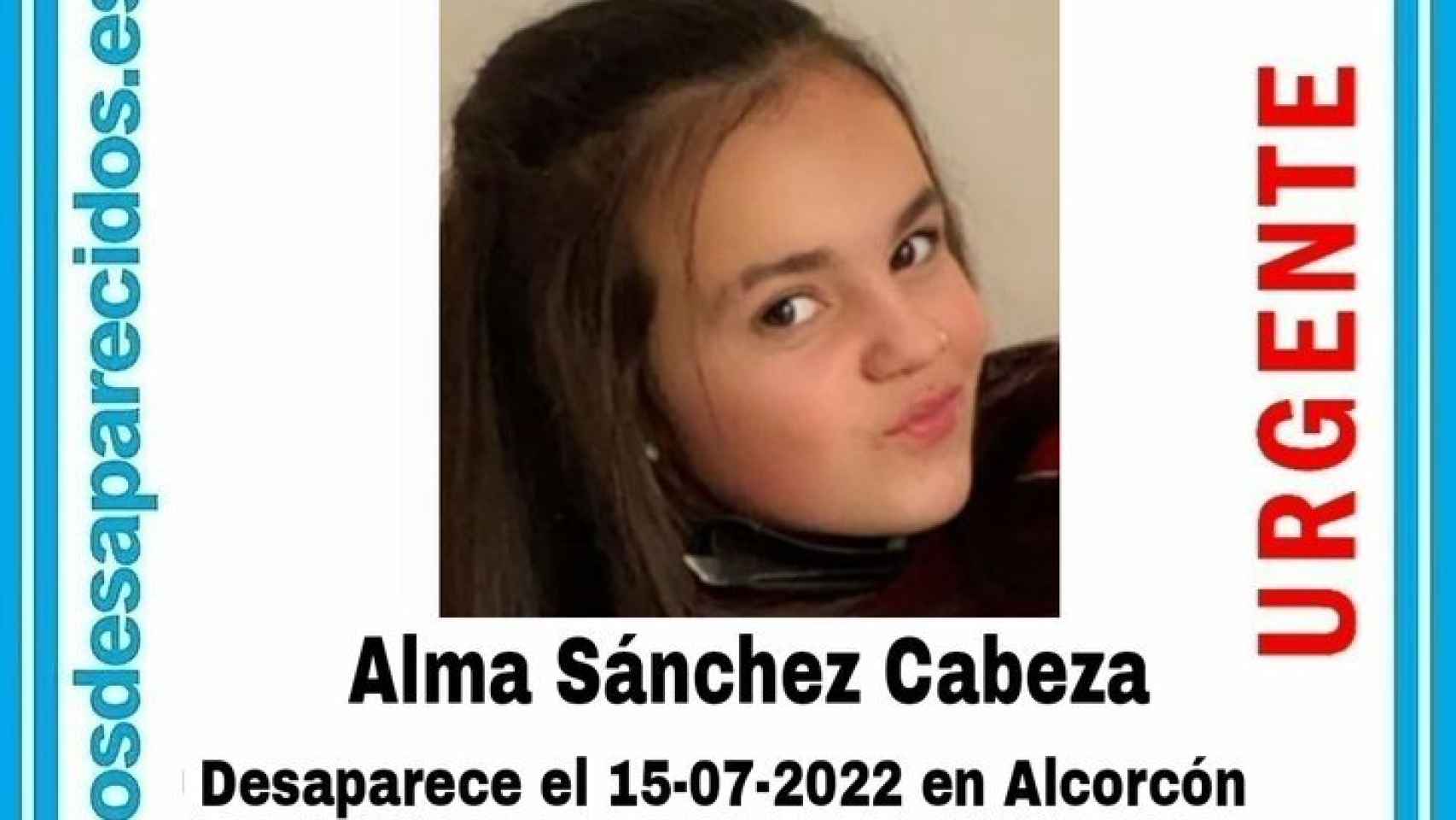 Alma Sánchez Cabeza, la menor de 13 años desaparecida en Alcorcón.