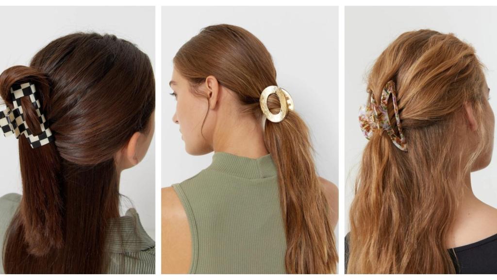 Pinzas grandes o 'claw hair clip', de Stradivarius