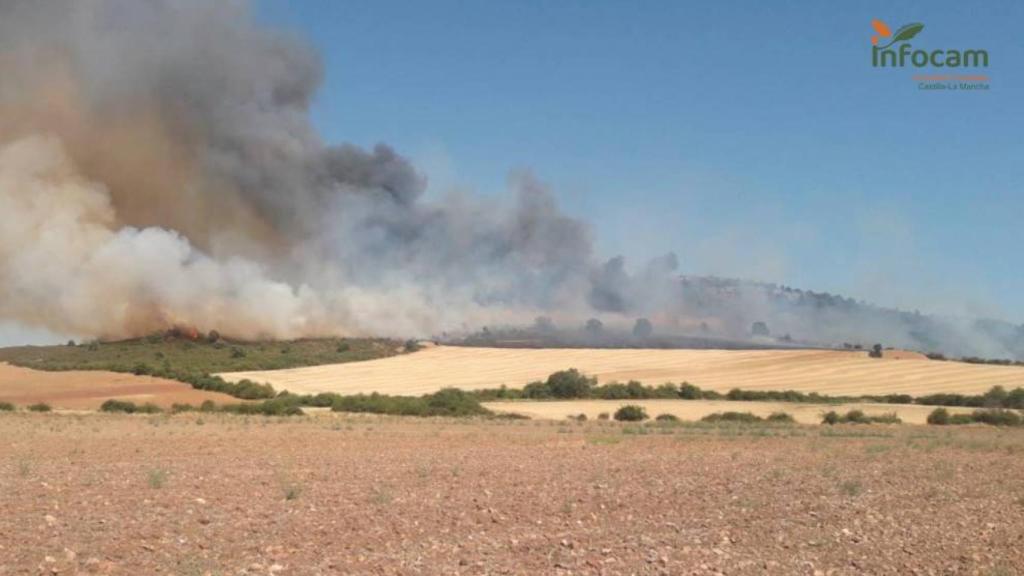 Incendio en Atienza (Guadalajara). Foto: INFOCAM.