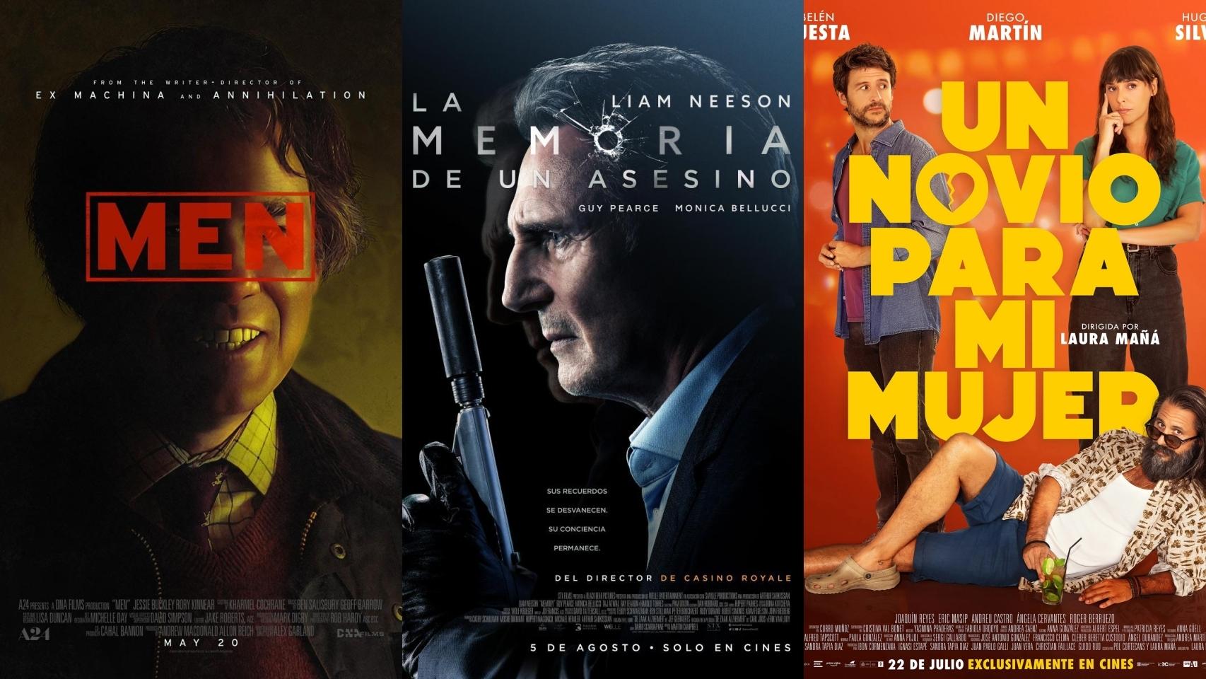 'Men', 'La memoria de un asesino' y 'Un novio para mi mujer' son los estrenos de cartelera recomendados para el fin de semana del 22 de julio.