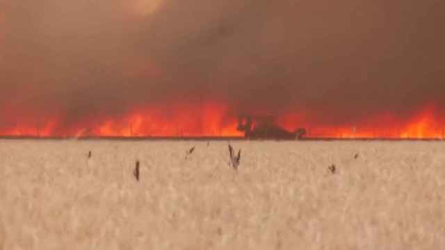 Engullido por las llamas en Tábara: el dramático vídeo del bombero que ha sido ingresado en estado crítico