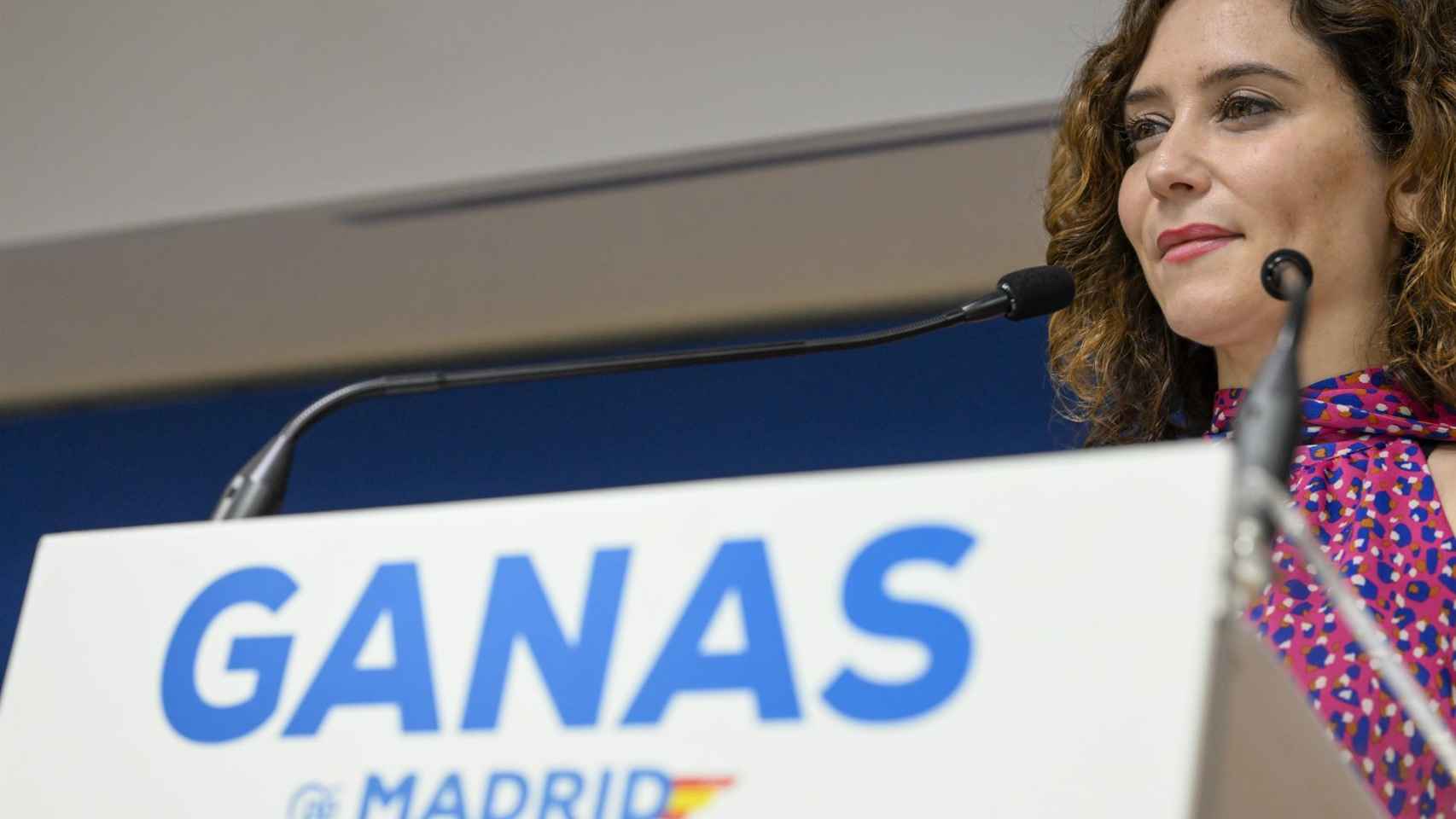Isabel Díaz Ayuso, este lunes en rueda de prensa en la sede del PP.