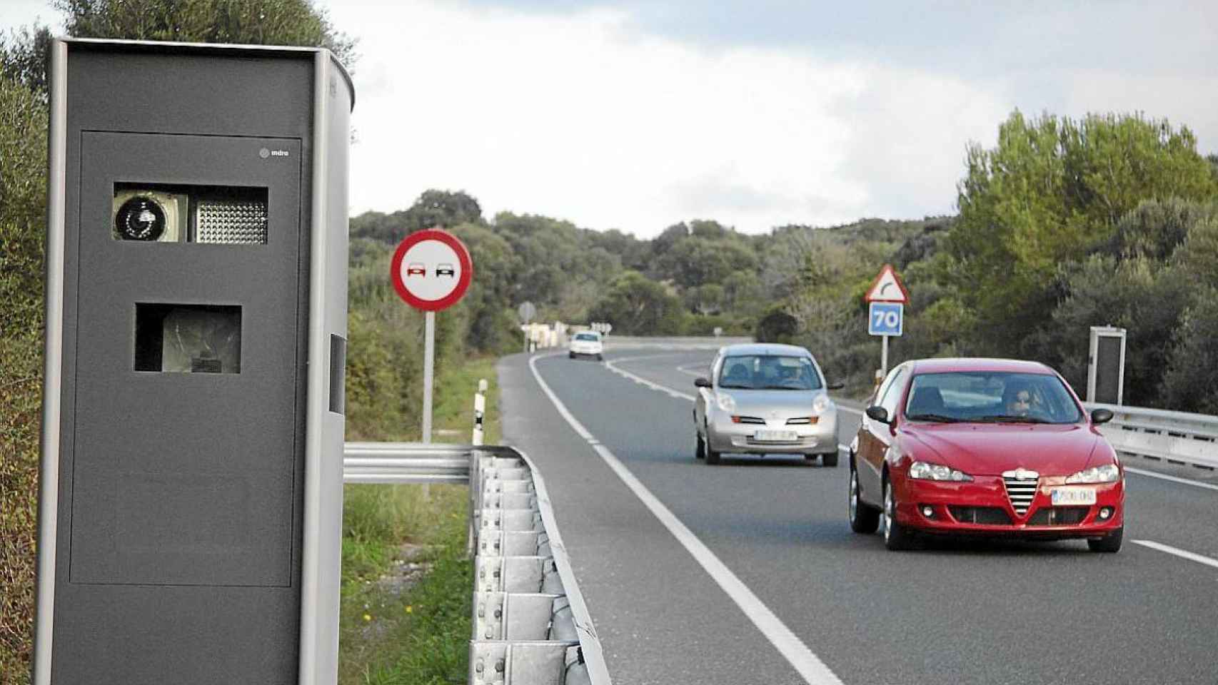 Un radar en la carretera