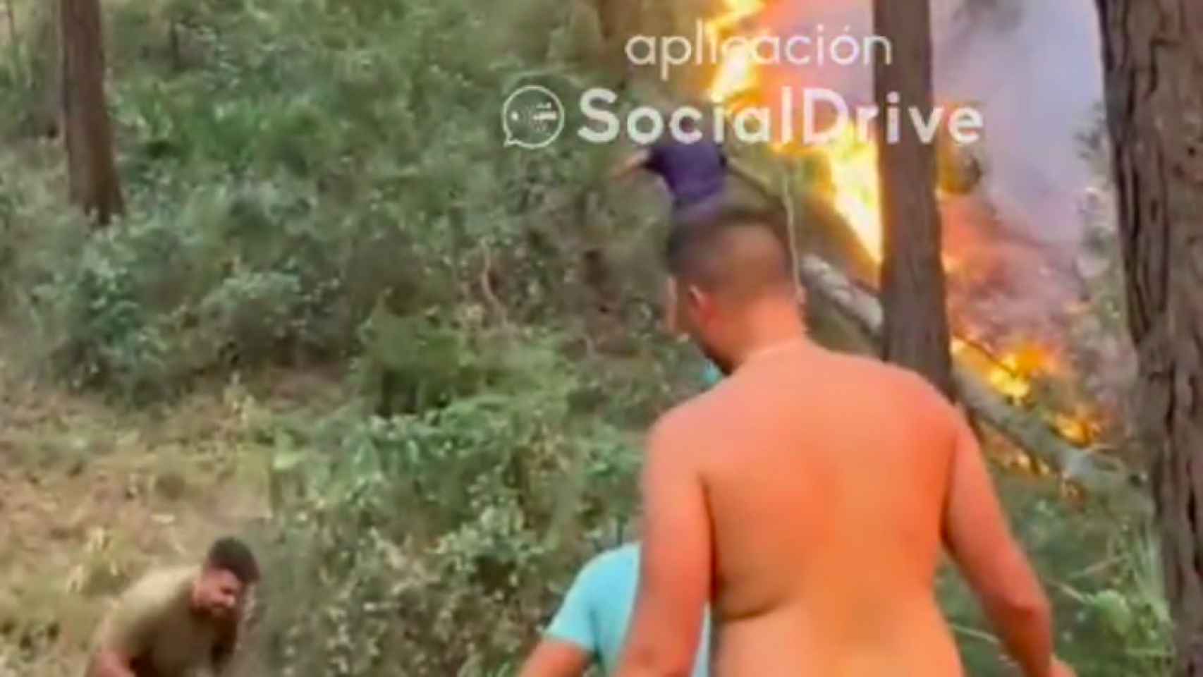 Captura del vídeo viral del incendio de Mijas.