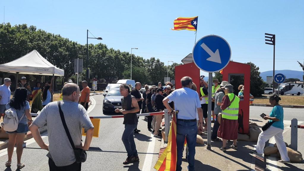 El puesto fronterizo que se instaló en Sant Esteve: