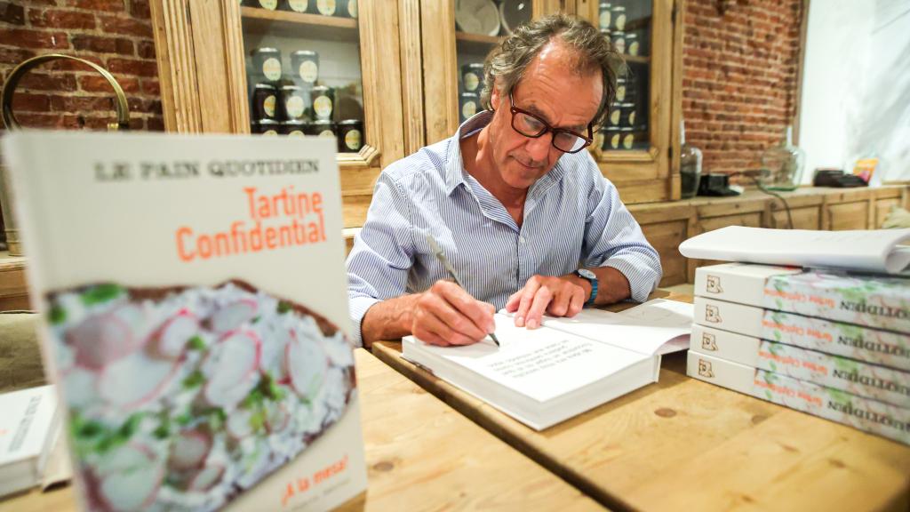 Alain Coumont en el local de Le Pain Quotidien situado en la calle Serrano, en Madrid