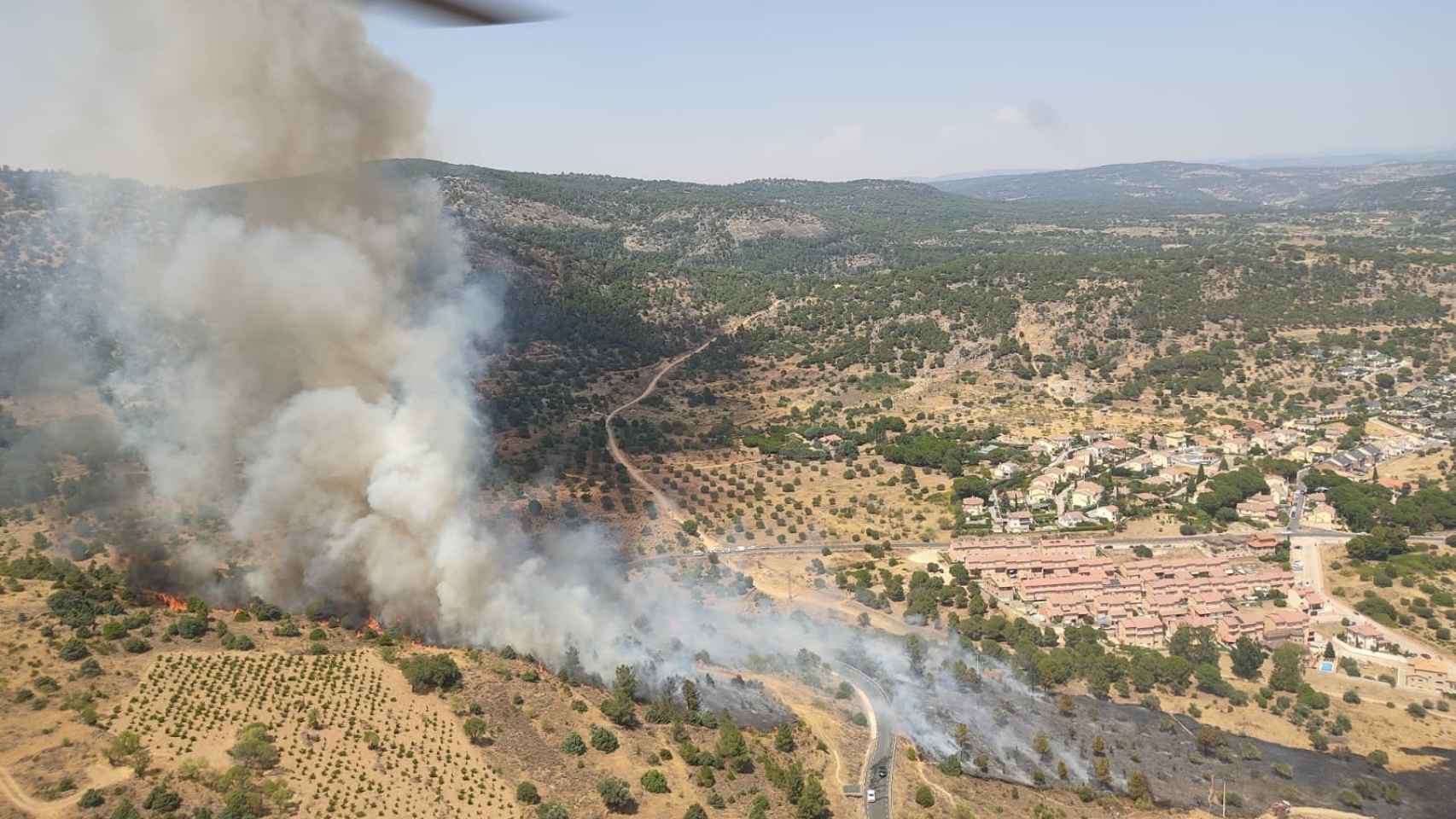 Imagen del incendio de Cebreros (Ávila).