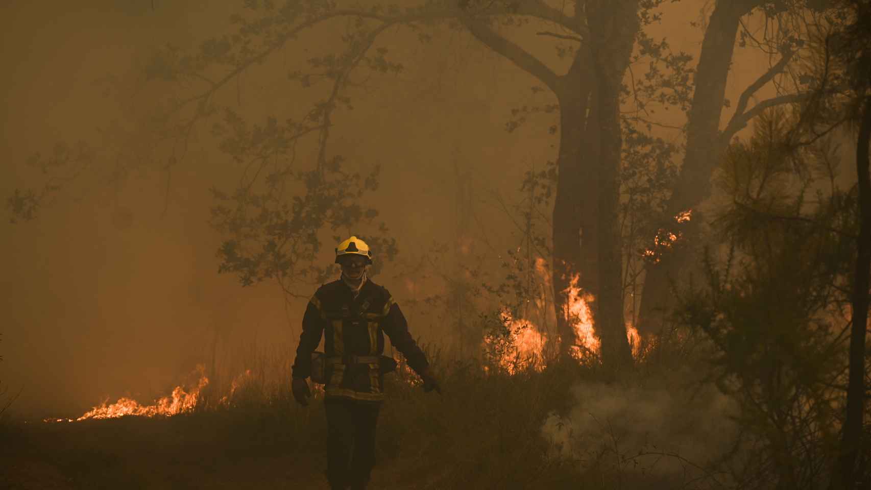 Imagen de los incendios del suroreste de Francia.