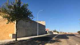 Muro de contención en la calle Burgos