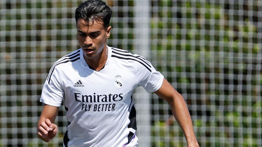 Reinier Jesús, durante un entrenamiento del Real Madrid