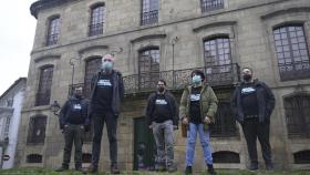 Cinco de los ocho activistas condenados por ocupar la Casa Cornide.