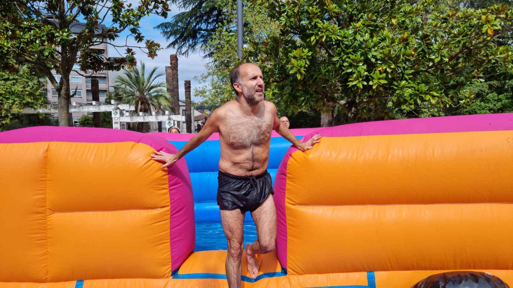 Gonzalo Pérez Jácome inaugura Juegos del Agua en el Posío (Ourense).