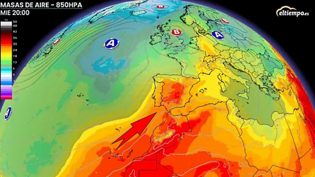 El incremento de las temperaturas con la marcha de la DANA. ElTiempo.es