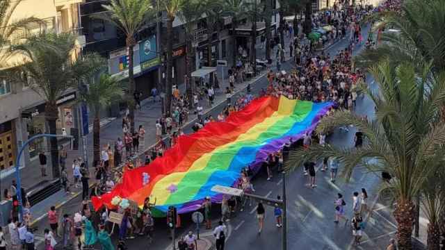 La sentencia condena al hombre de 50 años por delito de odio contra un gay. En la imagen, la reciente manifestación del Orgullo LGTBI en Alicante.