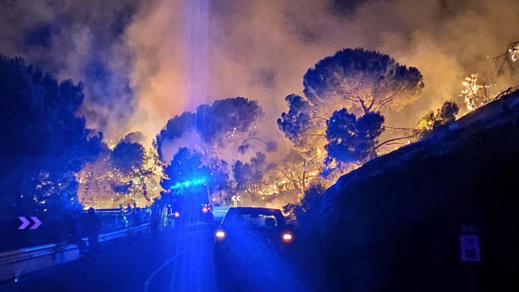 Imagen del incendio de Cebreros