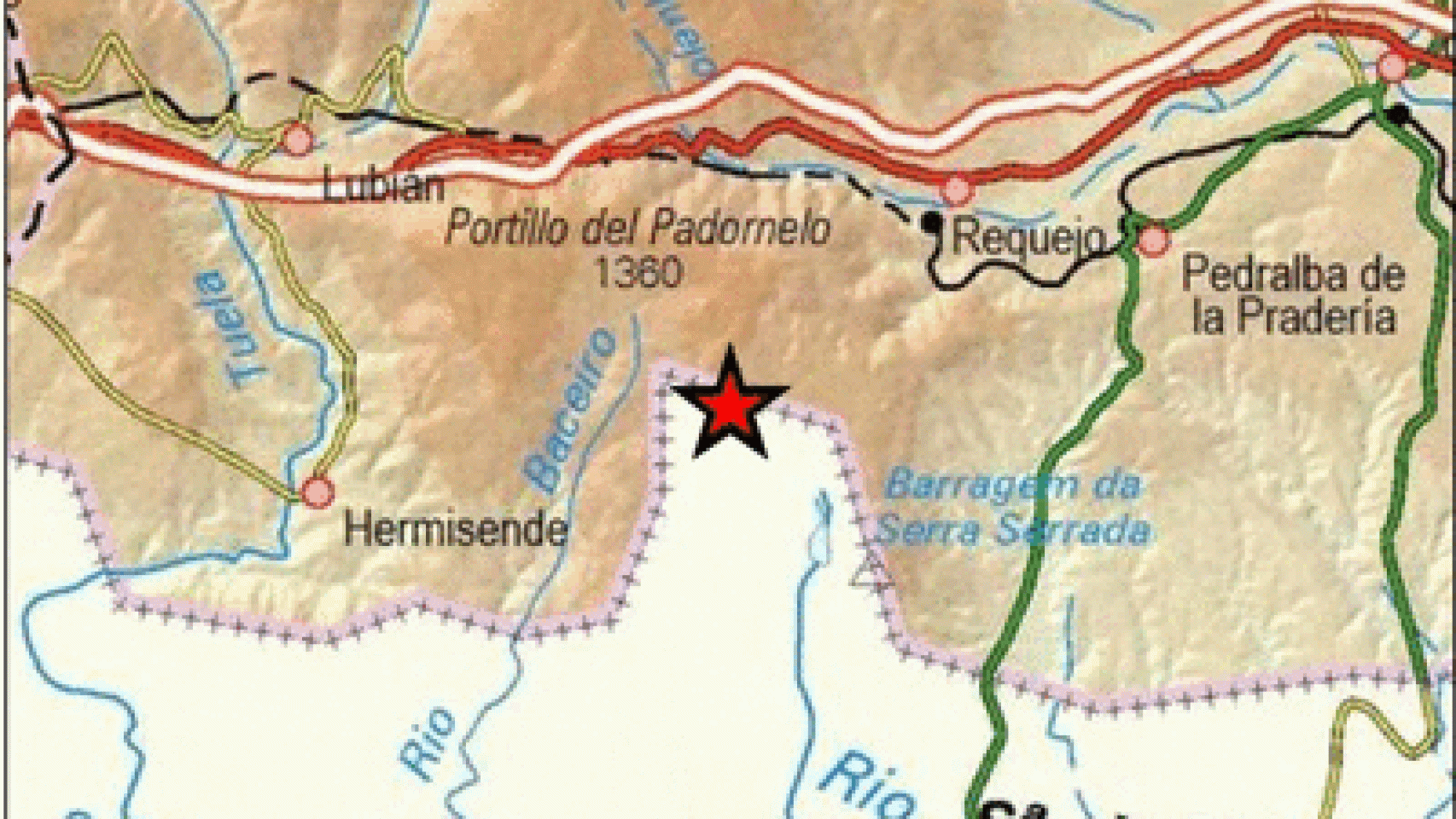 Mapa del terremoto