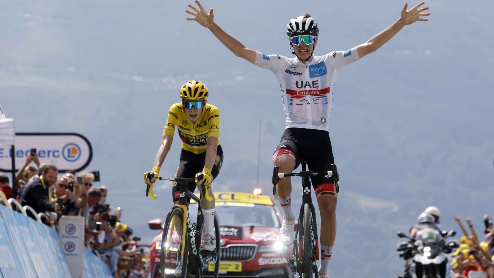 Tadej Pogacar vence en Peyragudes en el Tour de Francia 2022