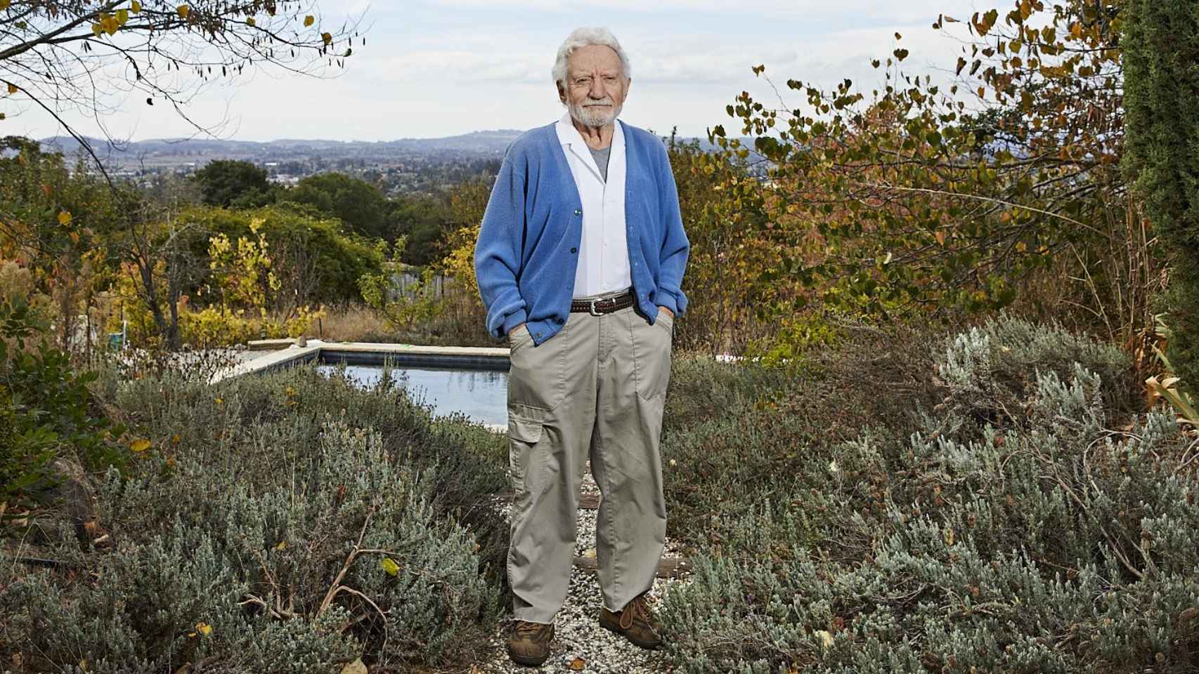Larry Udell en su casa de Santa Rosa (California)