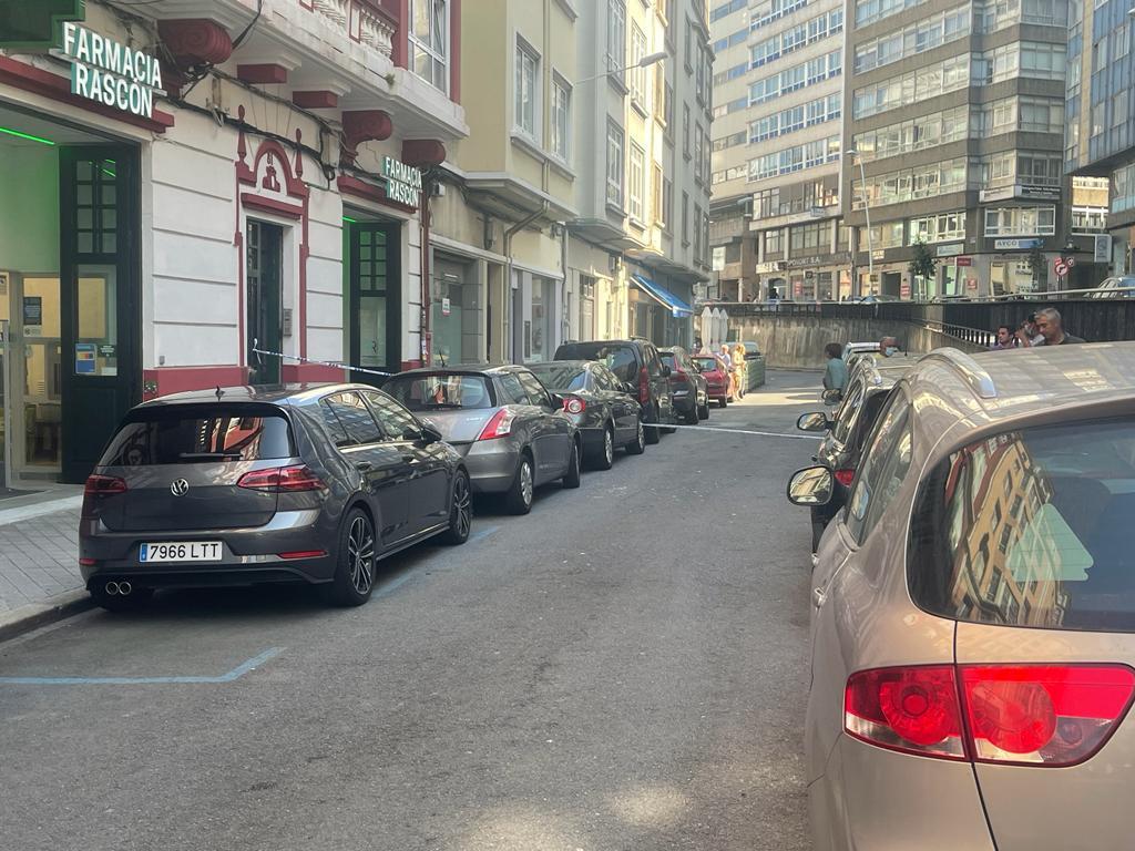 Calle precintada por la Policía (Foto: Aurora Santos)