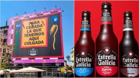 El cartel de Estrella Galicia en Madrid (vía Masters of Naming) y fotos del nuevo diseño de las botellas
