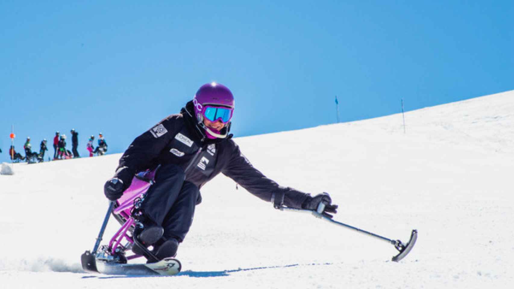 Irene Villa esquiando.