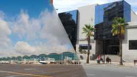 Aeropuerto de Alicante-Elche Miguel Hernández y estación de Adif de Alicante.