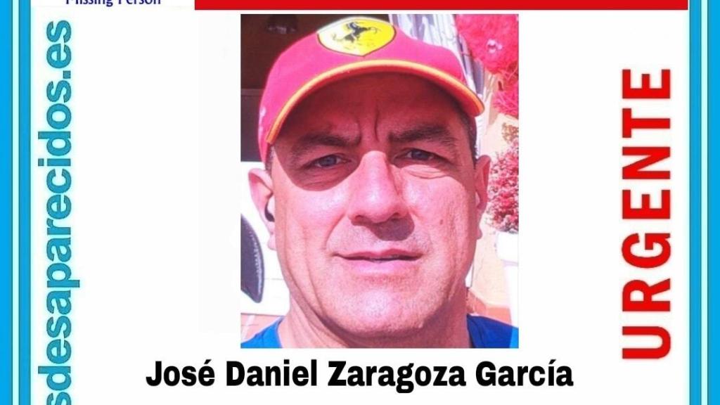 Cartel de desaparición de José Daniel Zaragoza García