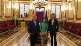 Los diputados toledanos del PP Vicente Tirado y Carmen Riolobos junto a Andrés Lorite